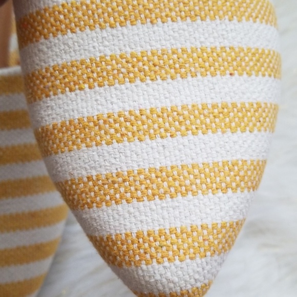 🔴5/$25 Yellow and White Striped Mules - Picture 7 of 7